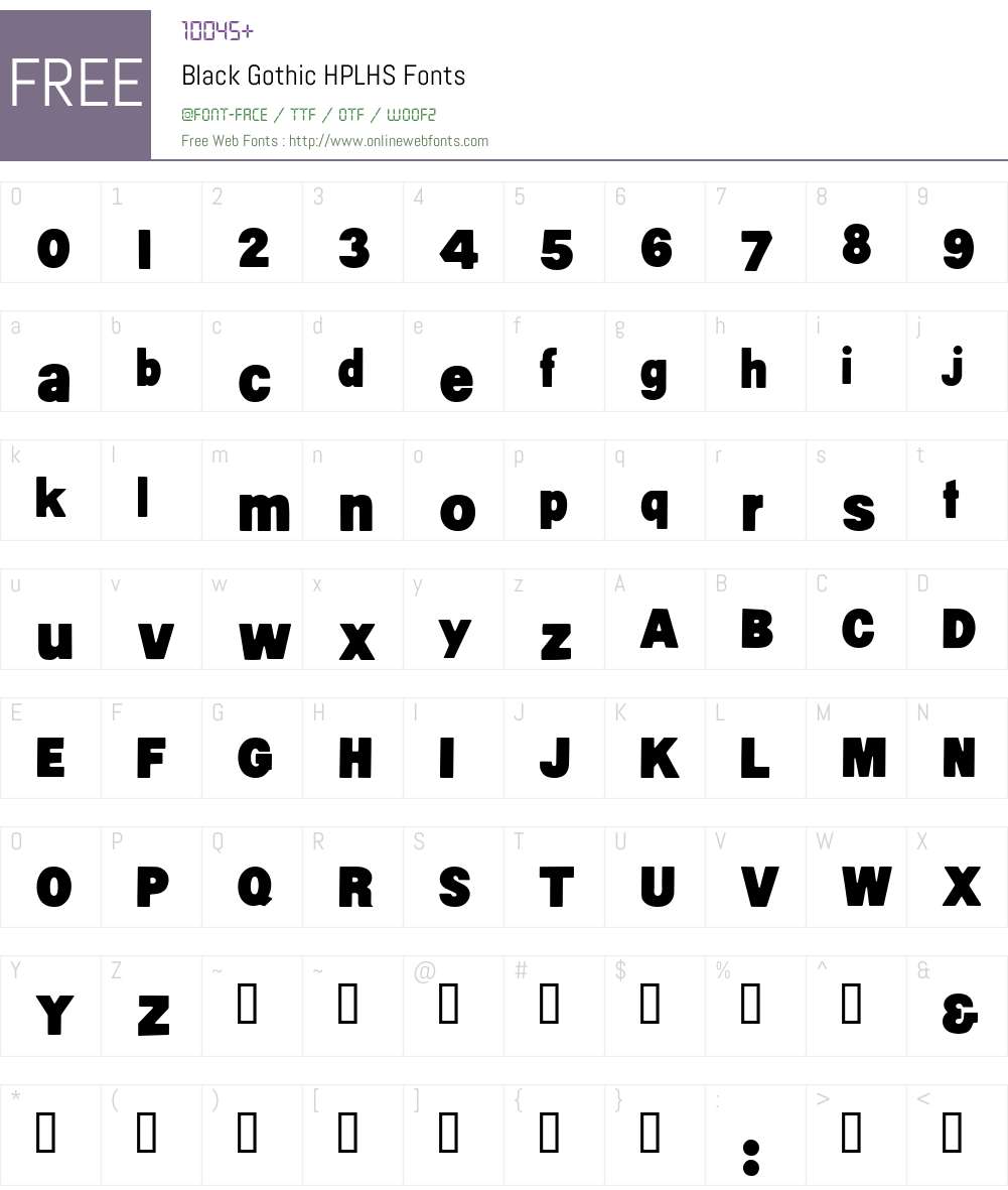 Black Gothic Font Screenshots