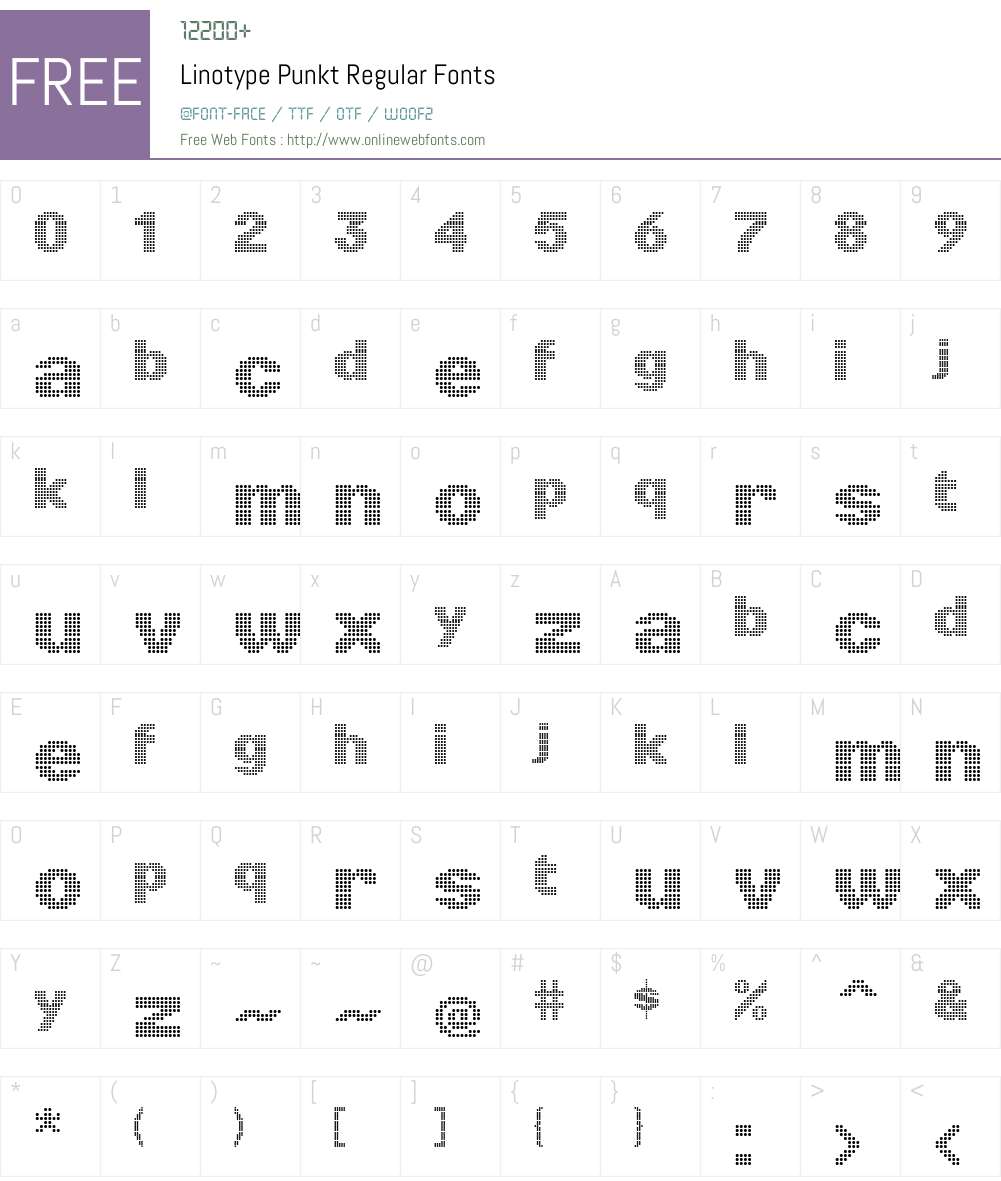 LTPunkt Font Screenshots