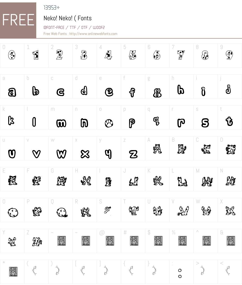 Neko! Neko! ( Font Screenshots