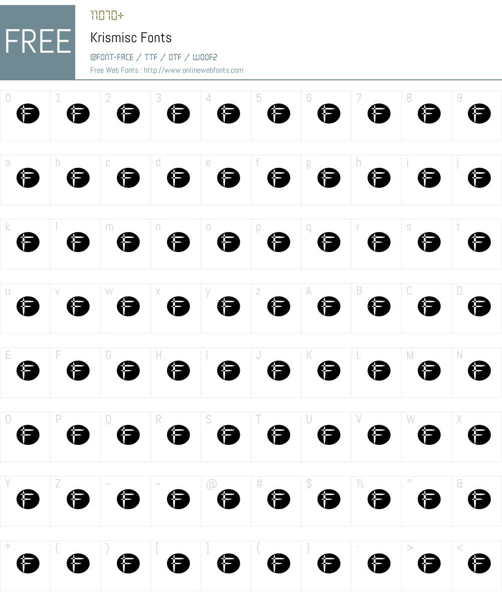 Krismisc Font Screenshots