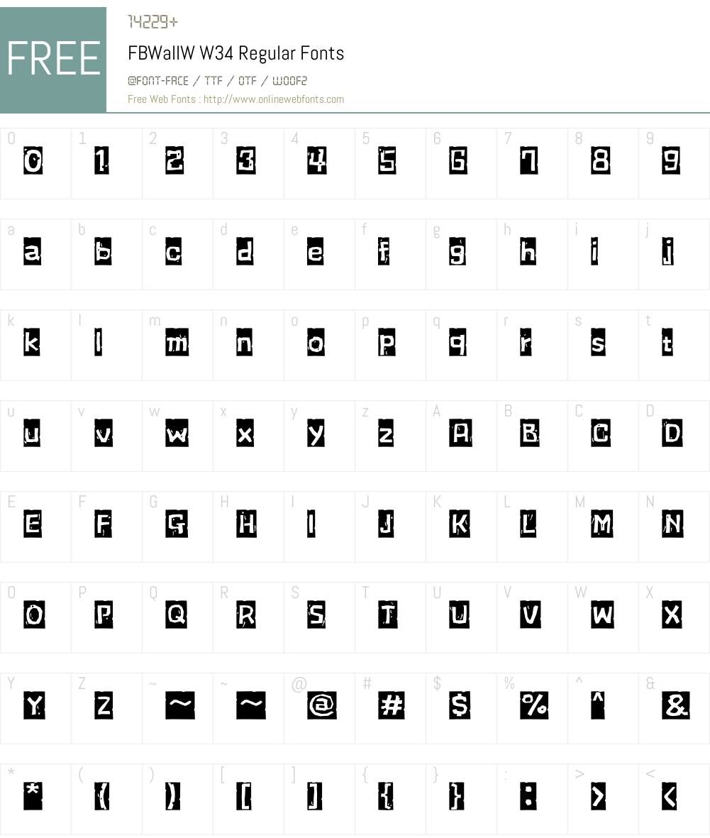 FBWallWW34-Regular Font Screenshots