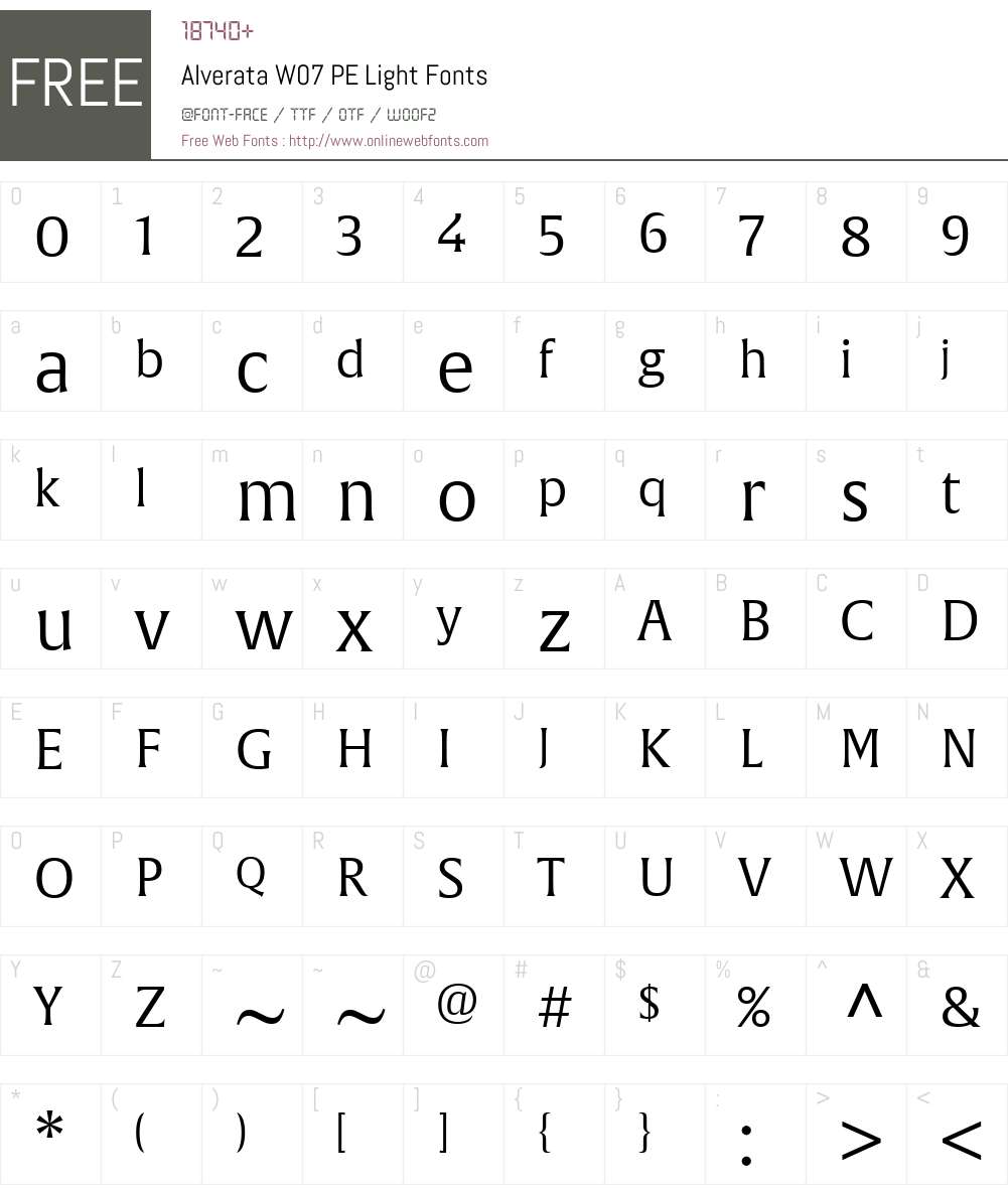 Alverata Font Screenshots
