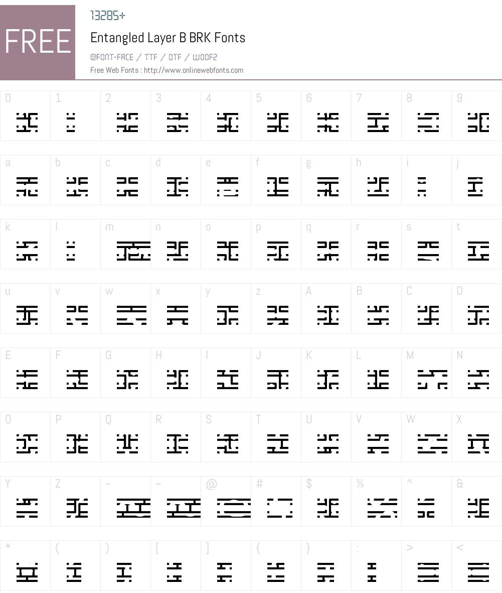 Entangled Layer B BRK Font Screenshots