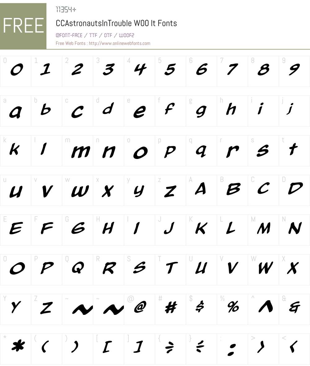 Astronauts In Trouble Font Screenshots