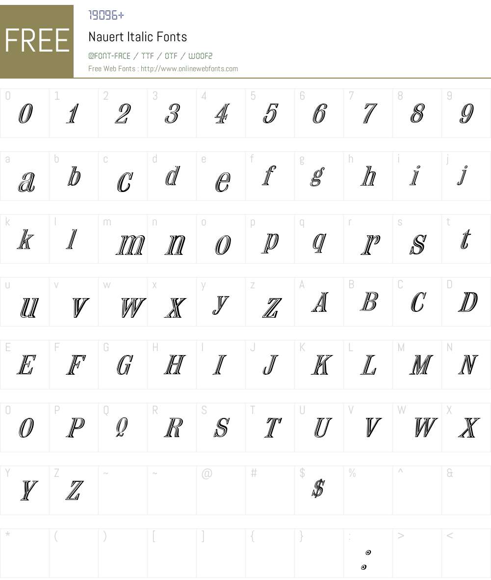 Nauert Font Screenshots