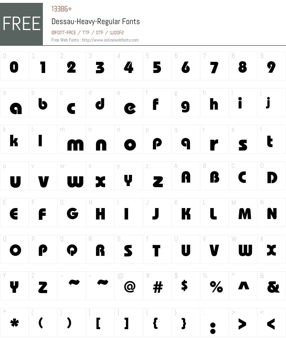 Dessau-Heavy Font Screenshots