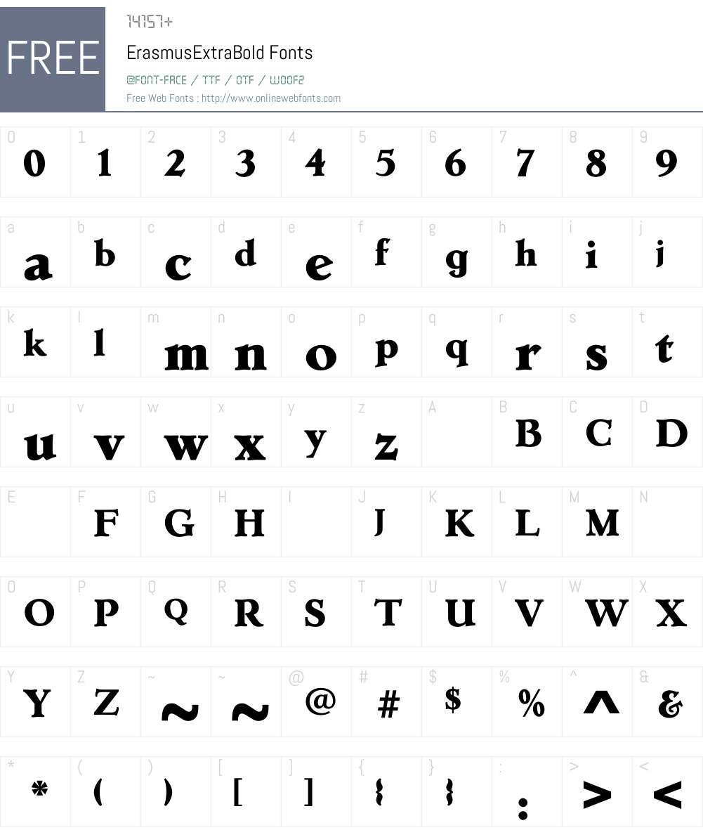 ErasmusExtraBold Font Screenshots