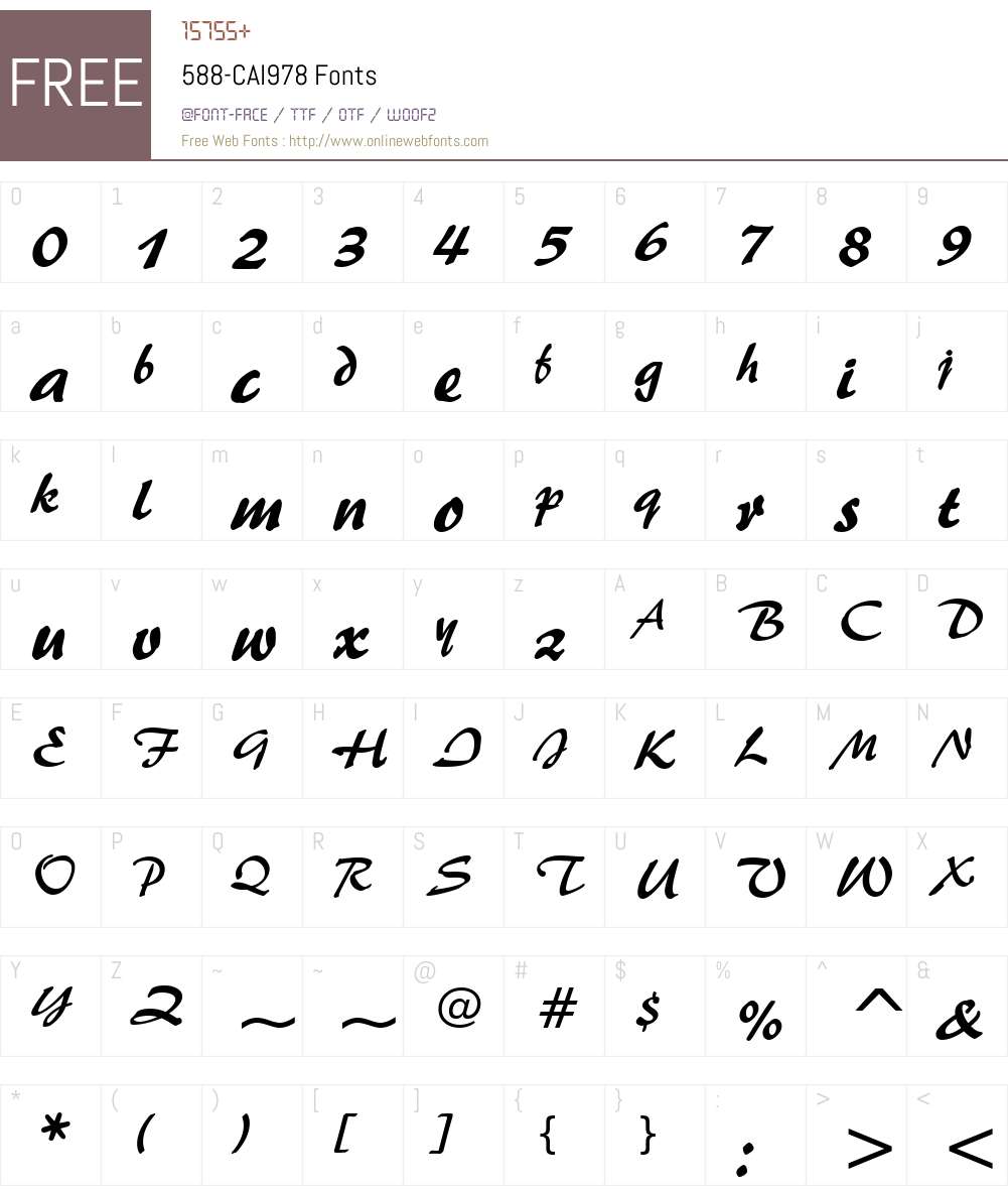 588-CAI978 Font Screenshots