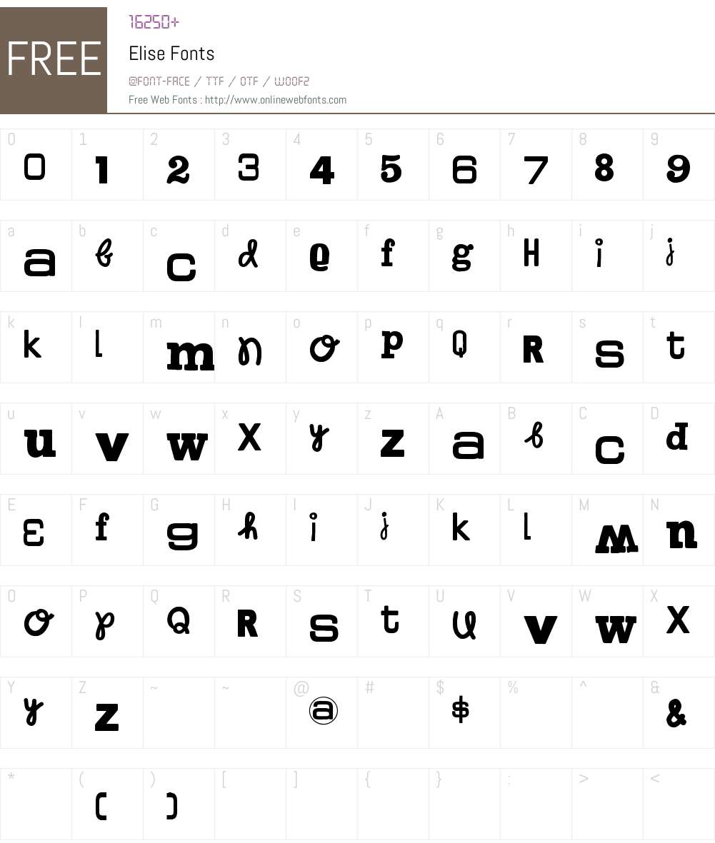 Elise Font Screenshots
