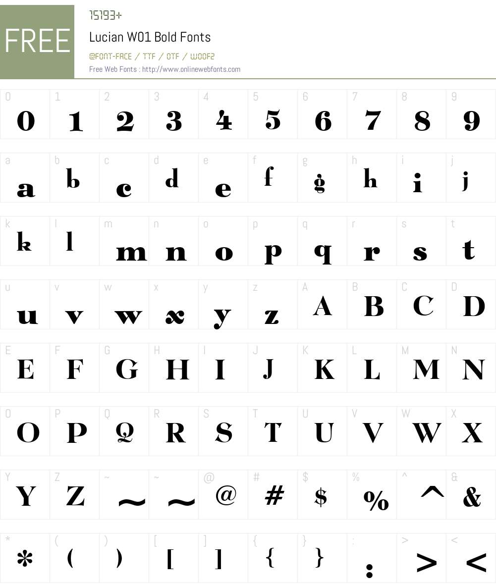 LucianW01-Bold Font Screenshots