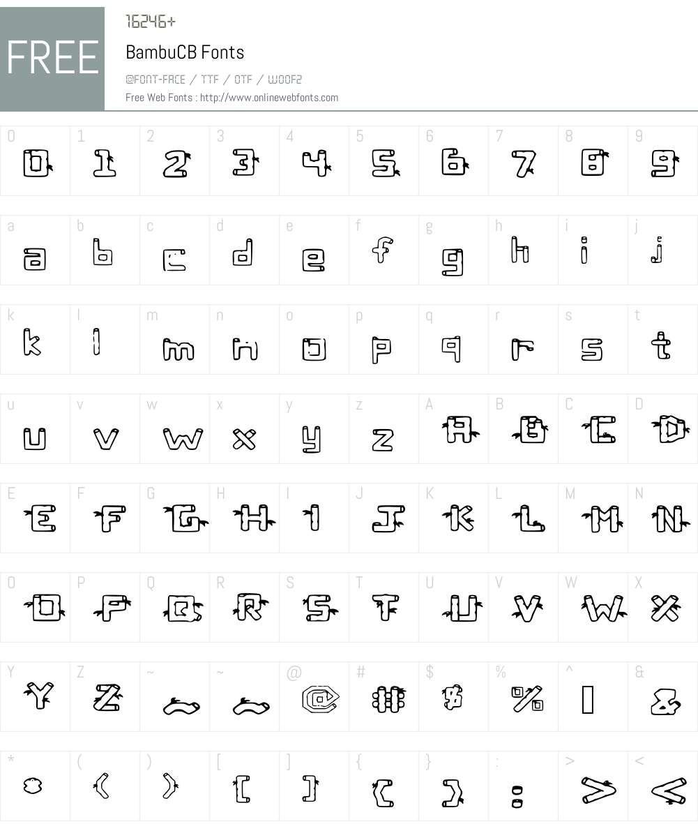 BambuCB Font Screenshots