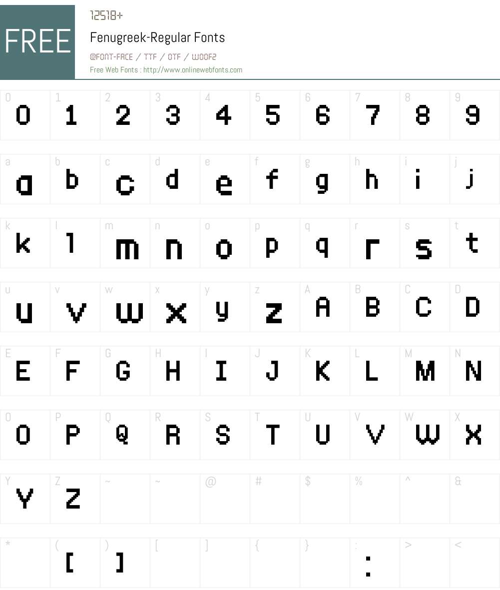 Fenugreek Font Screenshots
