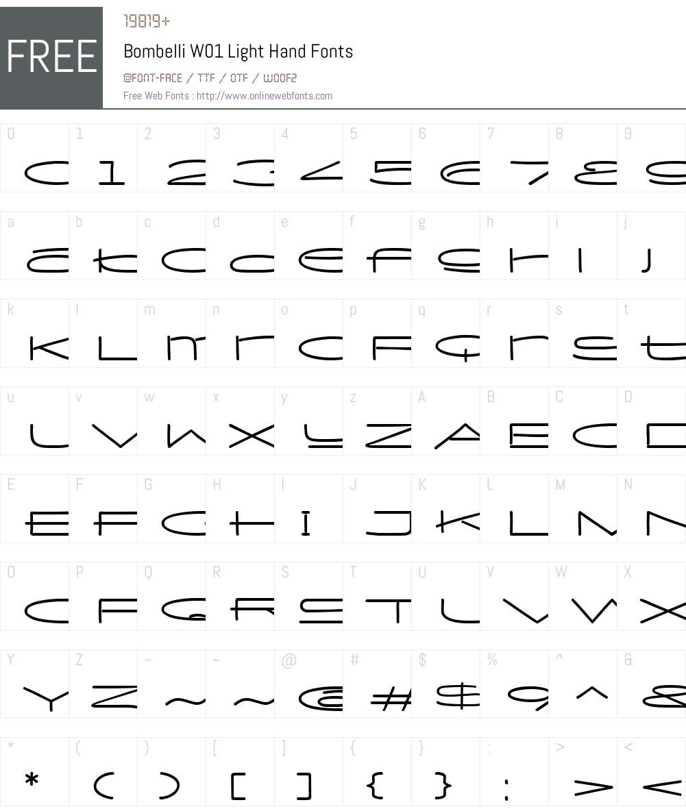 Bombelli Font Screenshots