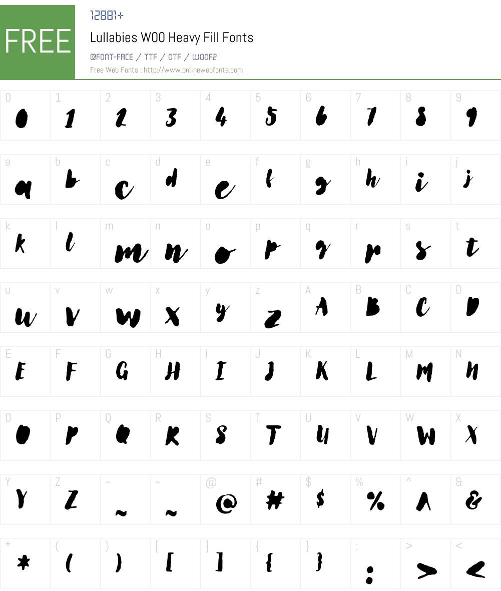Lullabies Font Screenshots