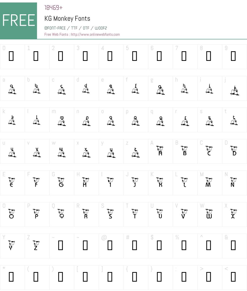 KG Monkey Font Screenshots