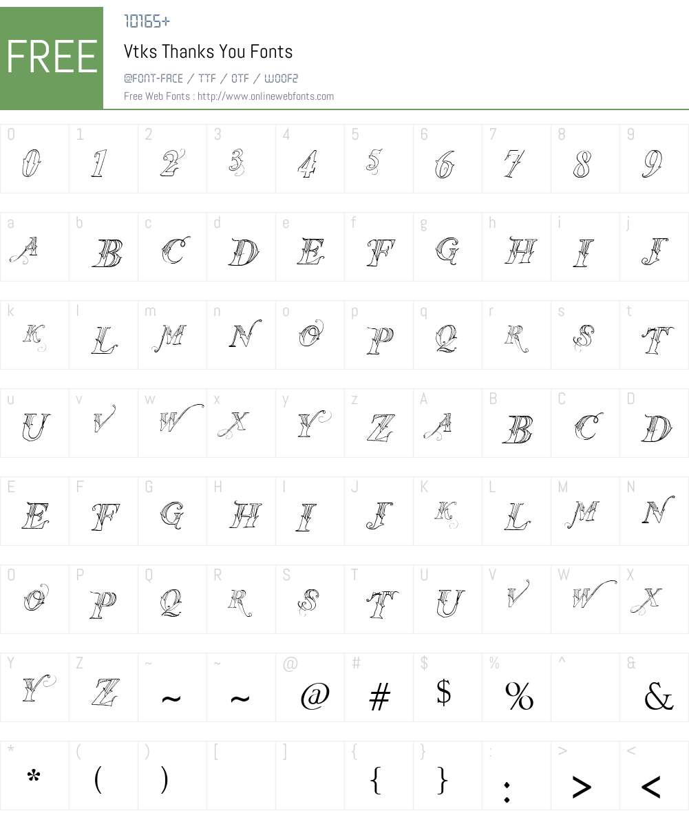 Vtks Thanks You Font Screenshots
