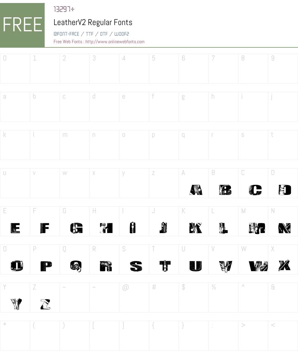 LeatherV2 Font Screenshots