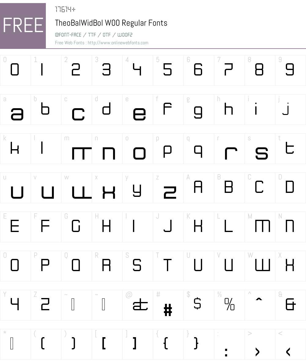 Theo Ballmer Font Screenshots
