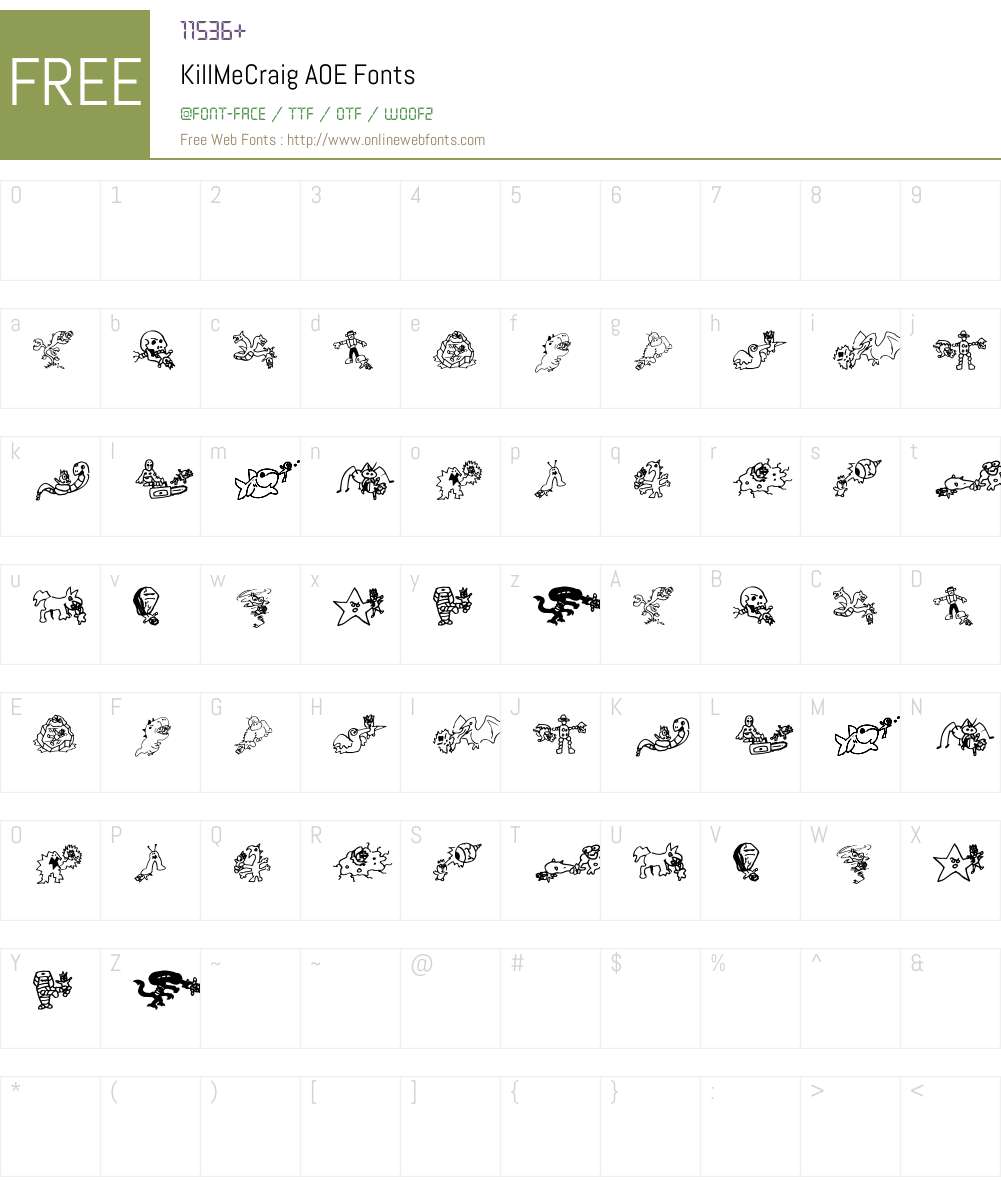 KillMeCraig AOE Font Screenshots
