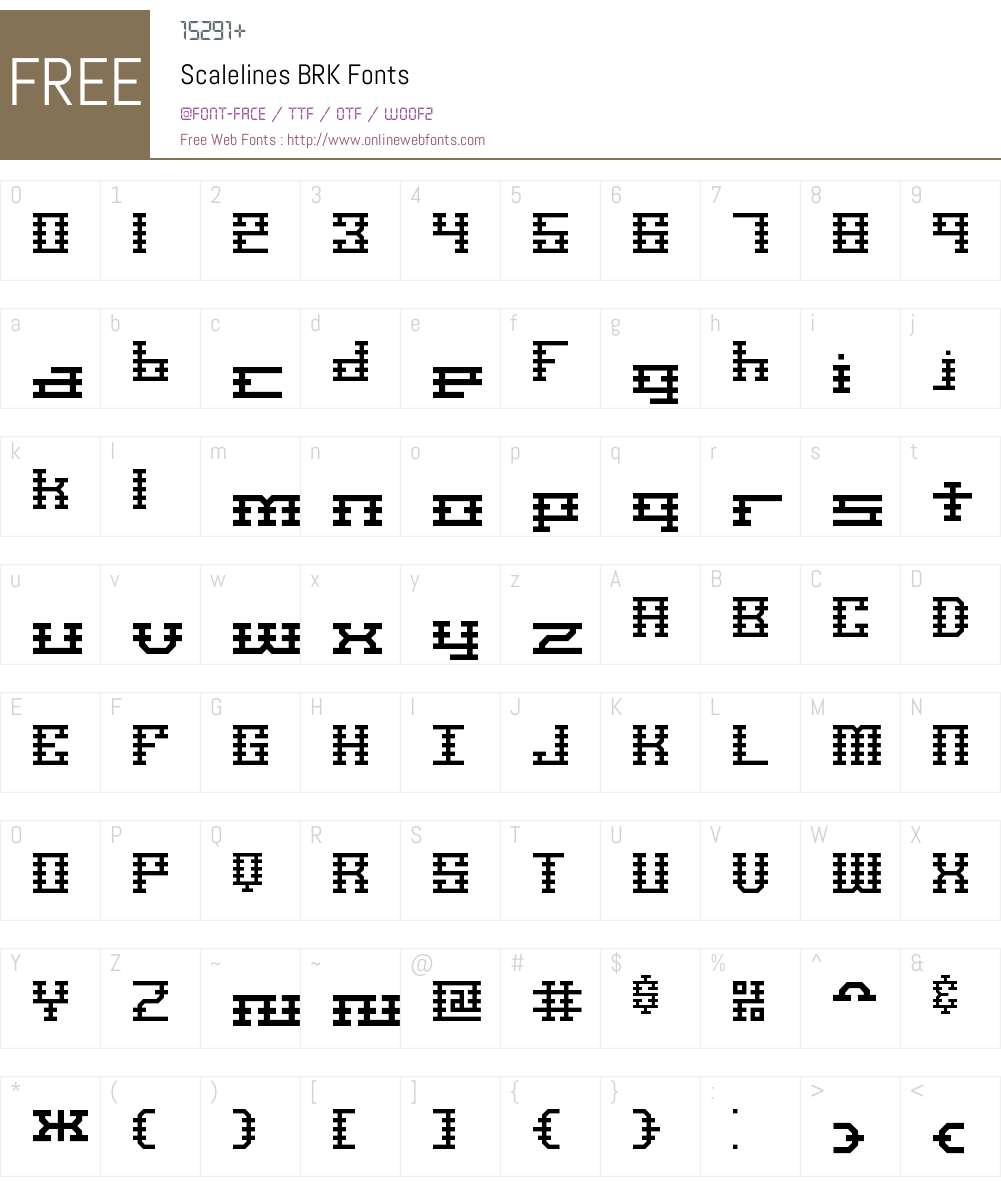 Scalelines BRK Font Screenshots