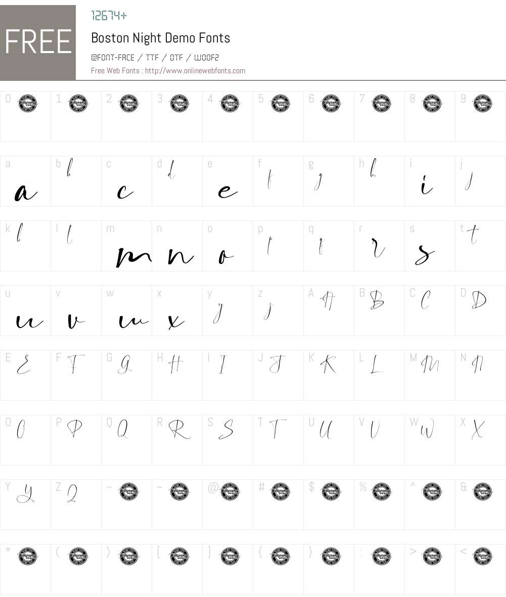 Boston Night Demo 1.004;Fontself Maker 3.5.4 Fonts Free Download ...