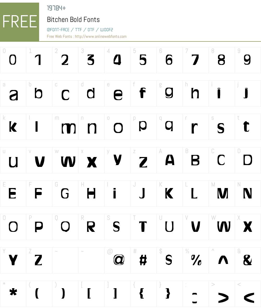 Bitchen Font Screenshots