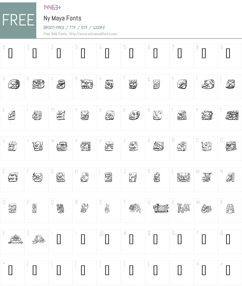 Ny Maya Font Screenshots