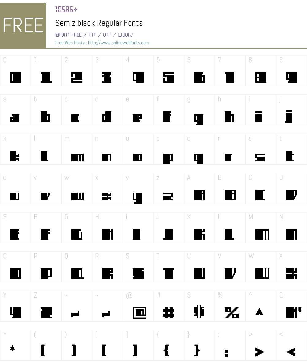 Semiz black Font Screenshots