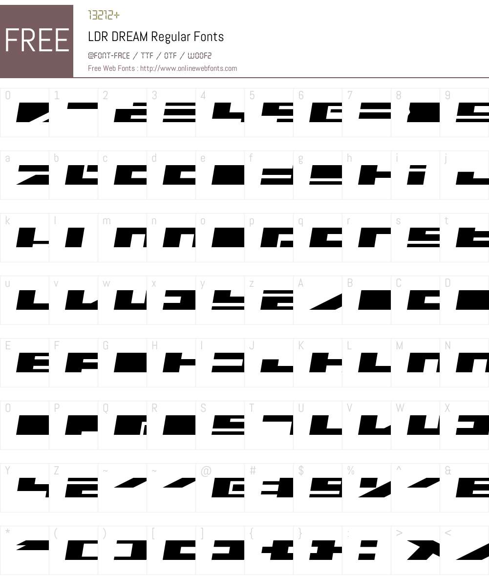 LDR DREAM Font Screenshots