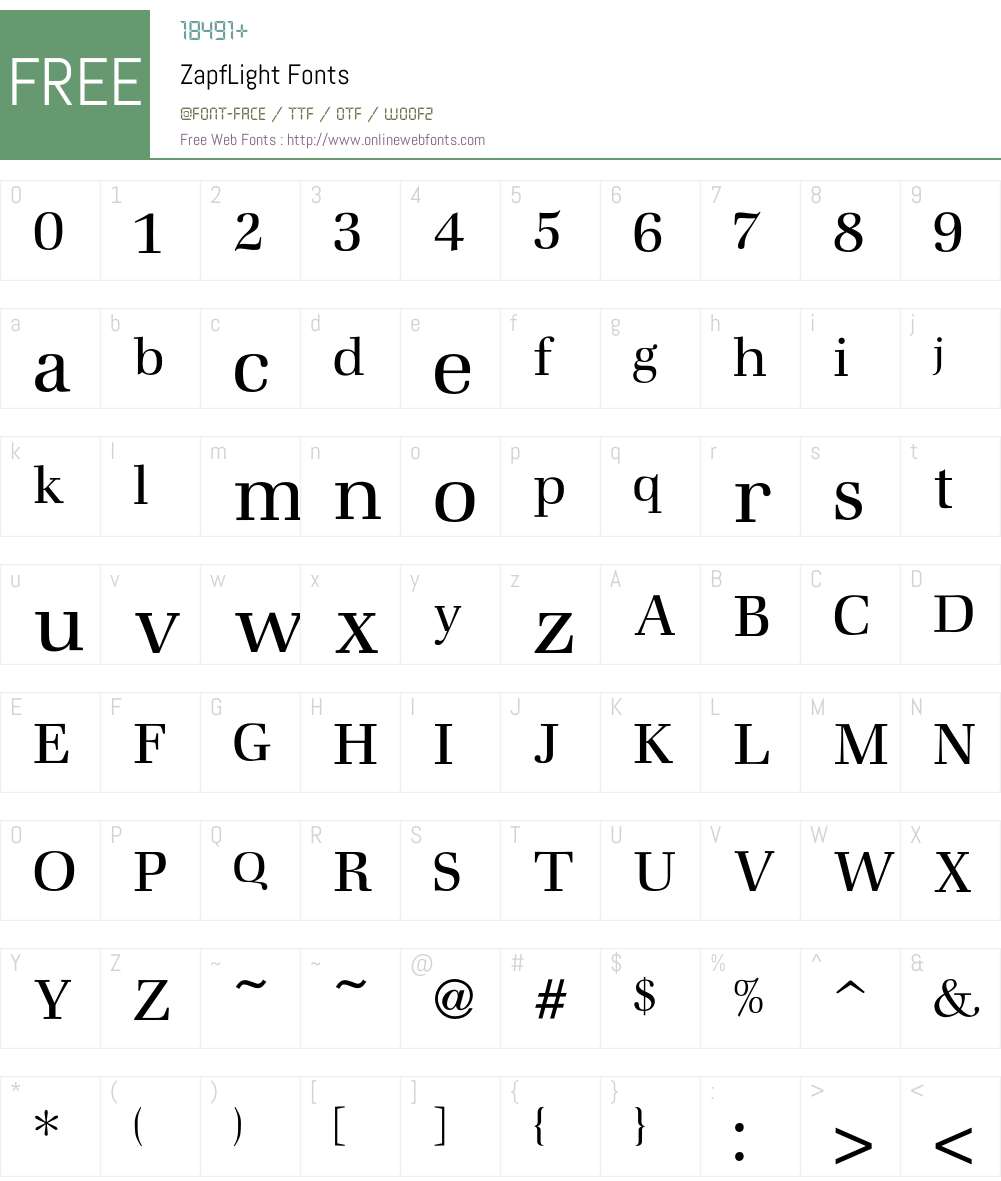 Zapf Font Screenshots