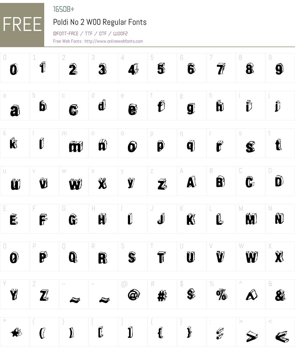 PoldiNo2W00-Regular Font Screenshots