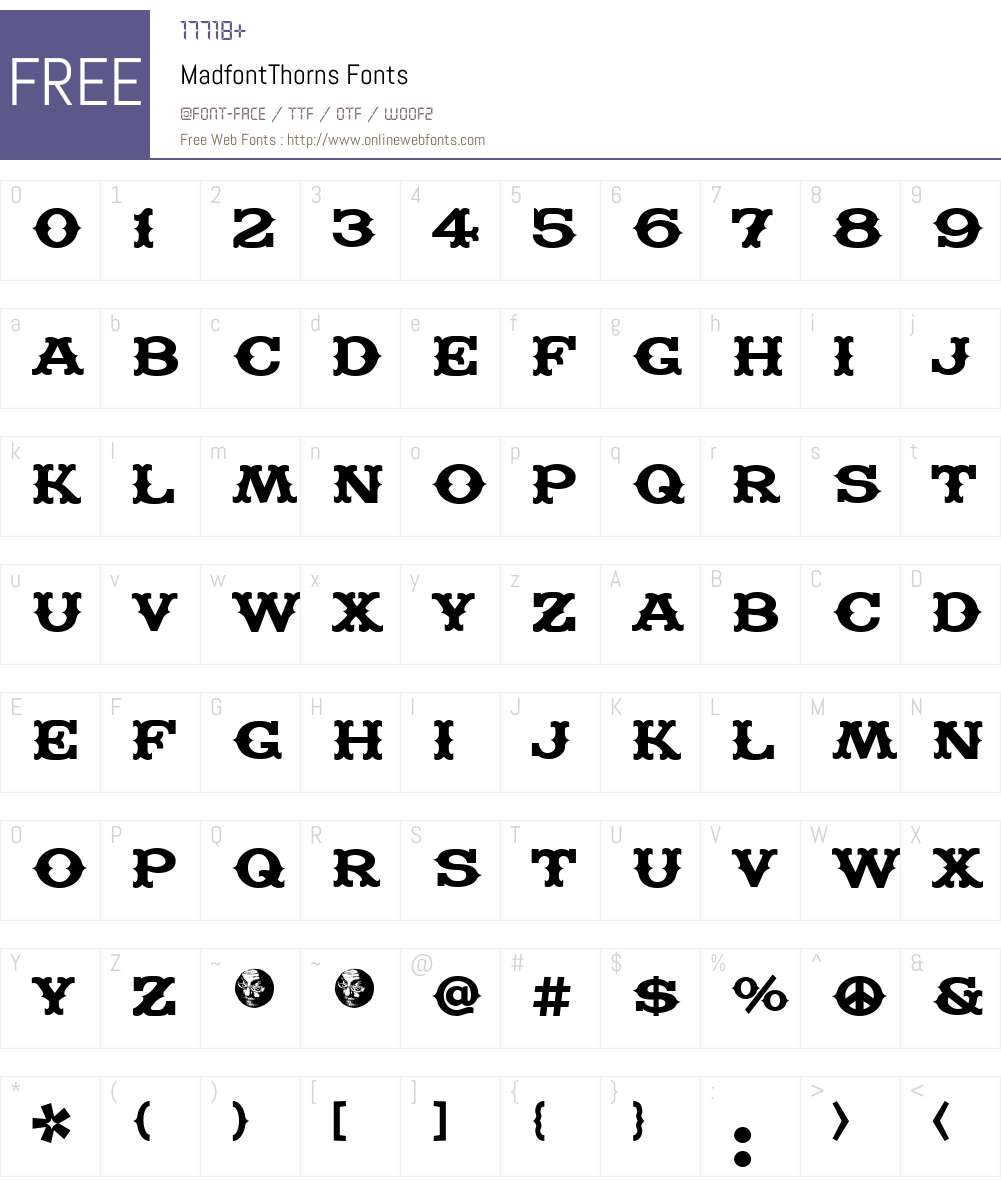 MadfontThorns Font Screenshots