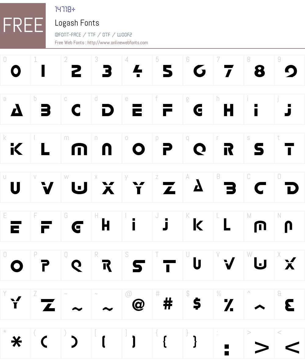 Logash Font Screenshots