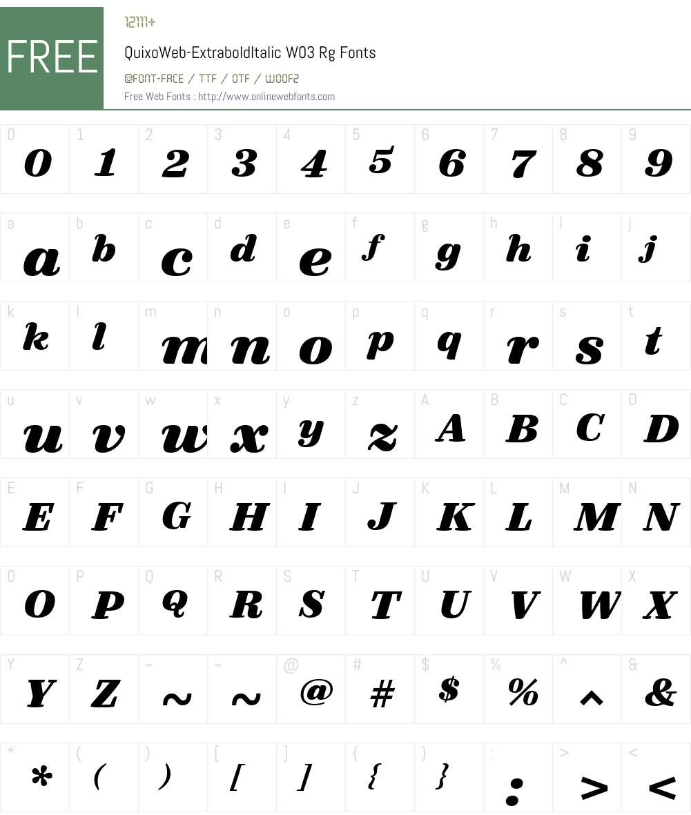 FF Quixo Font Screenshots