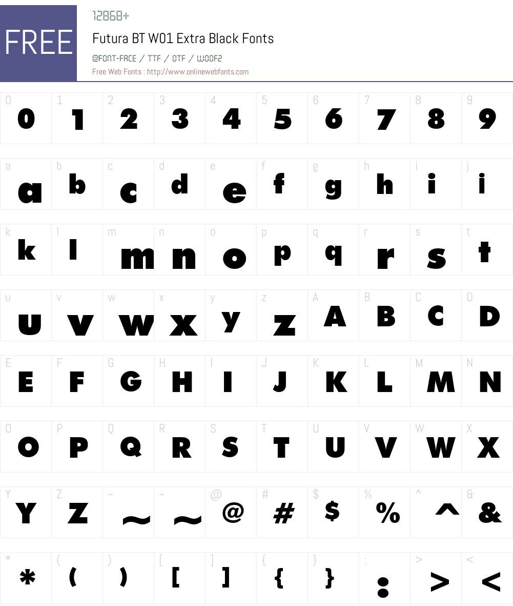 FuturaBTW01-ExtraBlack Font Screenshots