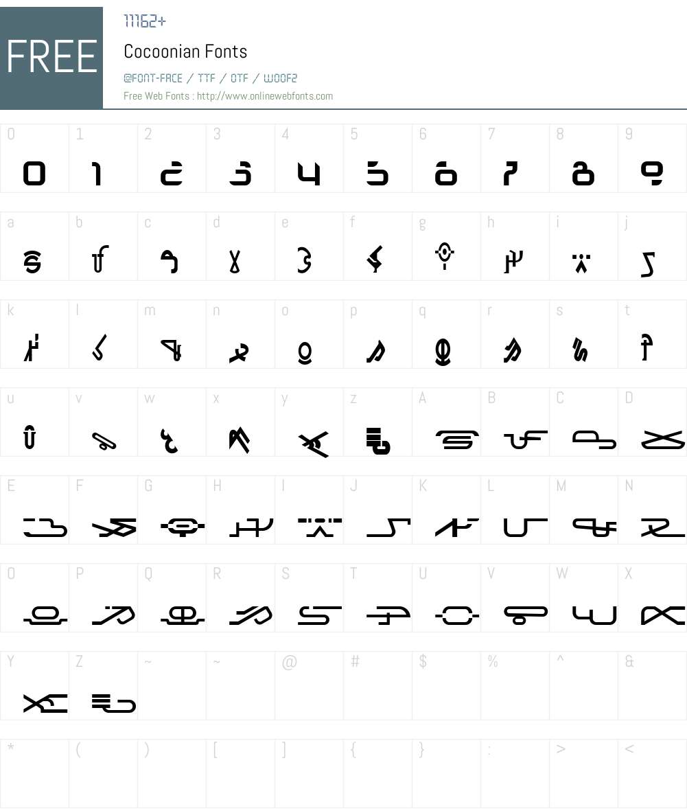 Cocoonian Font Screenshots