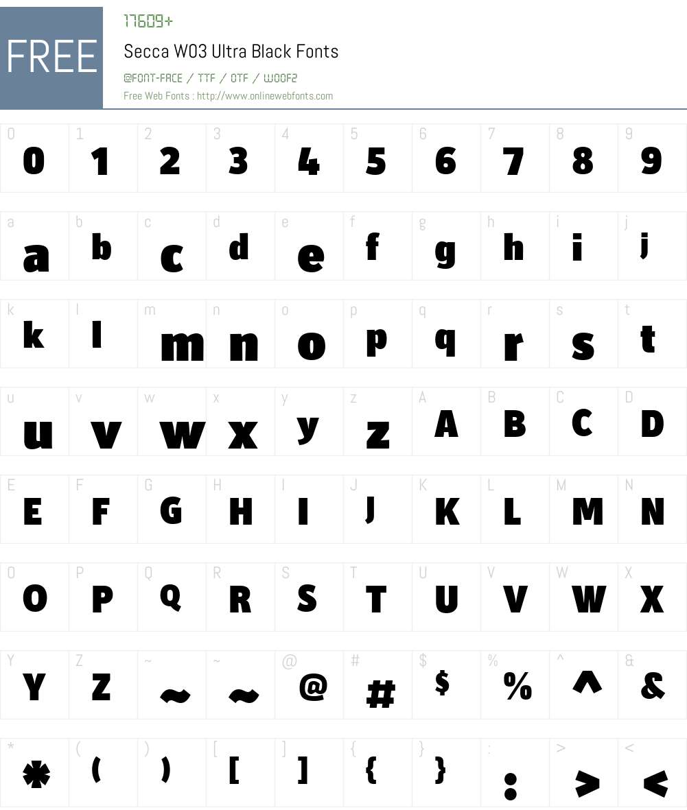 Secca Font Screenshots