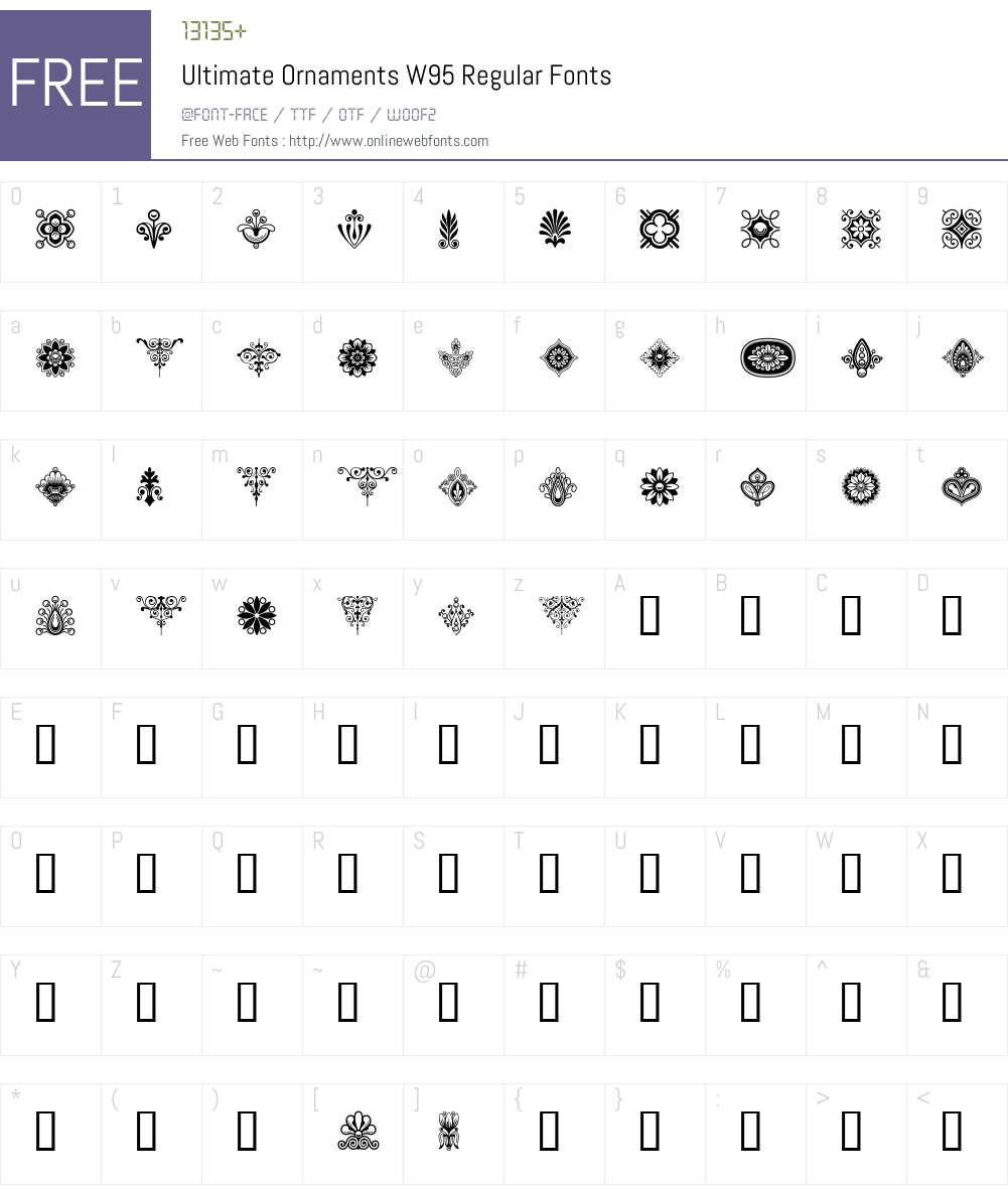 Ultimate Ornaments Font Screenshots
