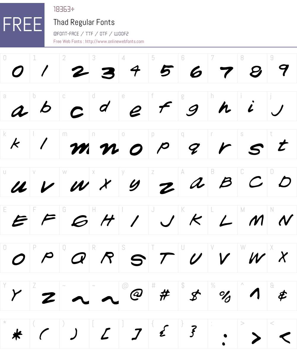 Thad Font Screenshots