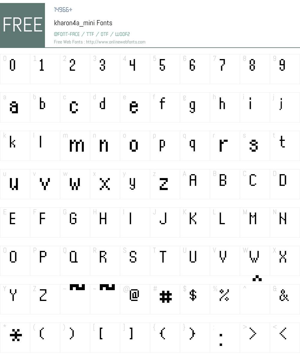 kharon4a_mini Font Screenshots