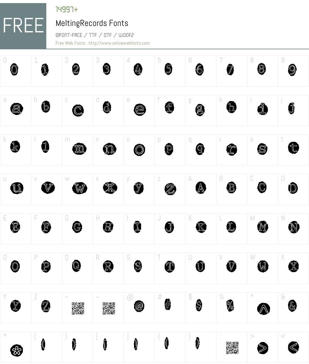 MeltingRecords Font Screenshots