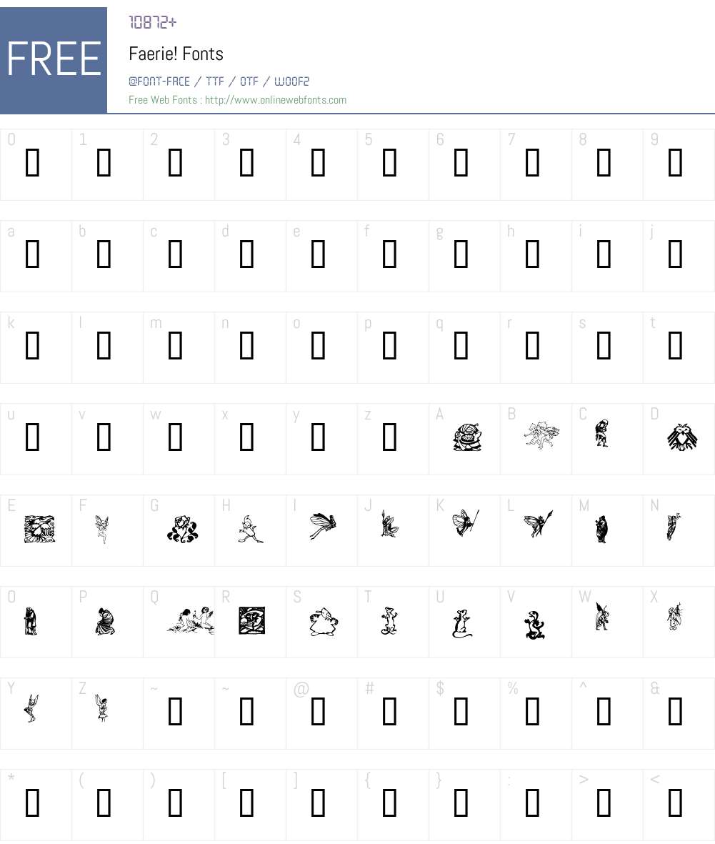 Faerie! Font Screenshots