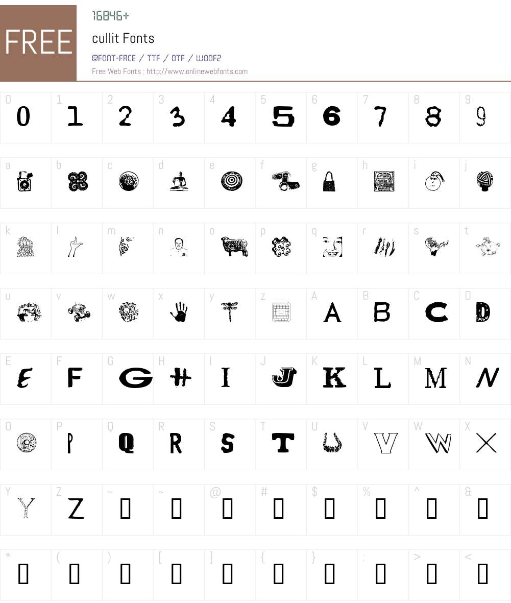 cullit Font Screenshots