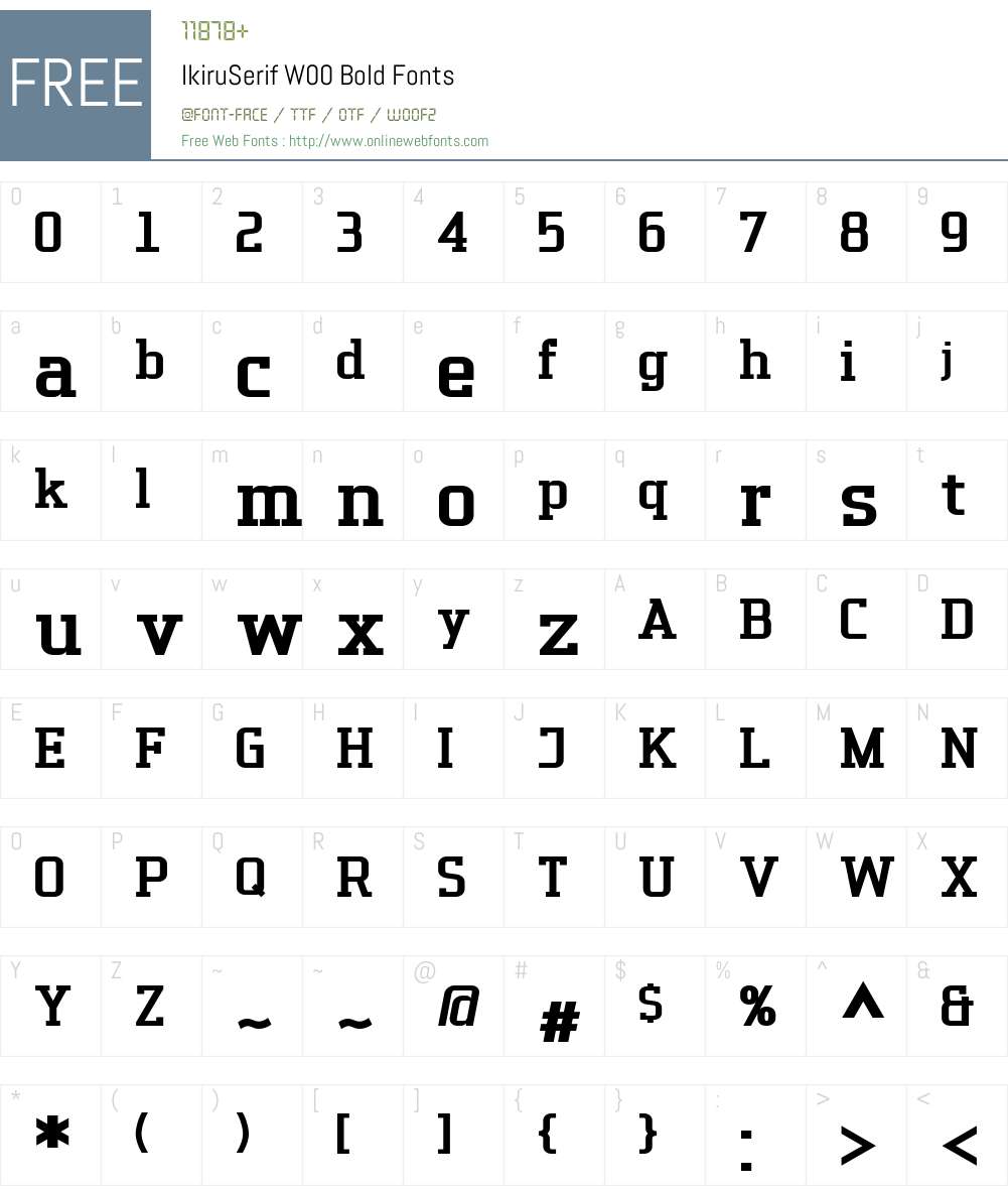 Ikiru Serif Font Screenshots