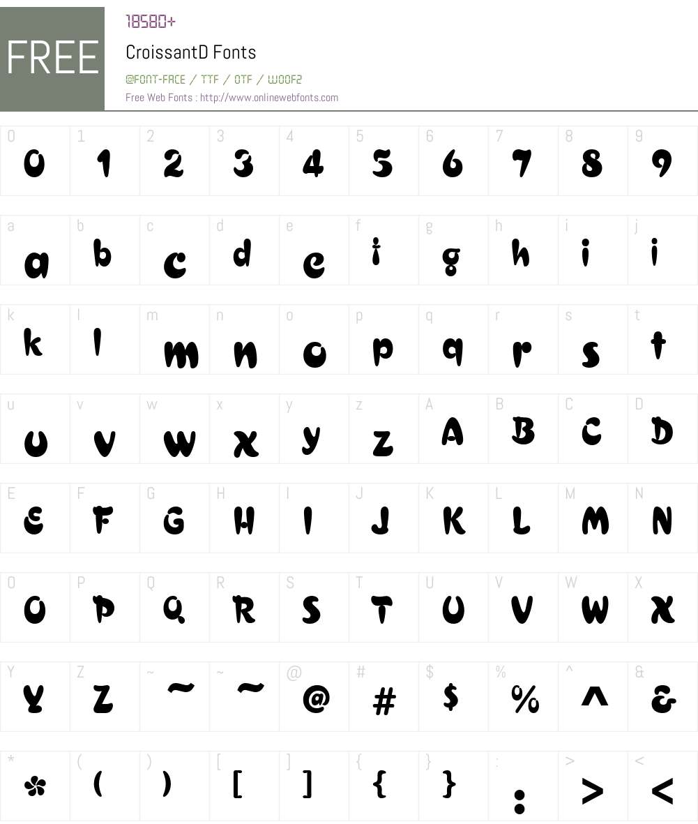 CroissantD Font Screenshots