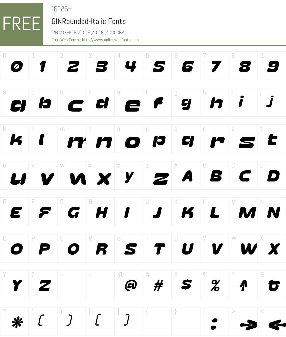 GIN Rounded 1.000 Fonts Free Download