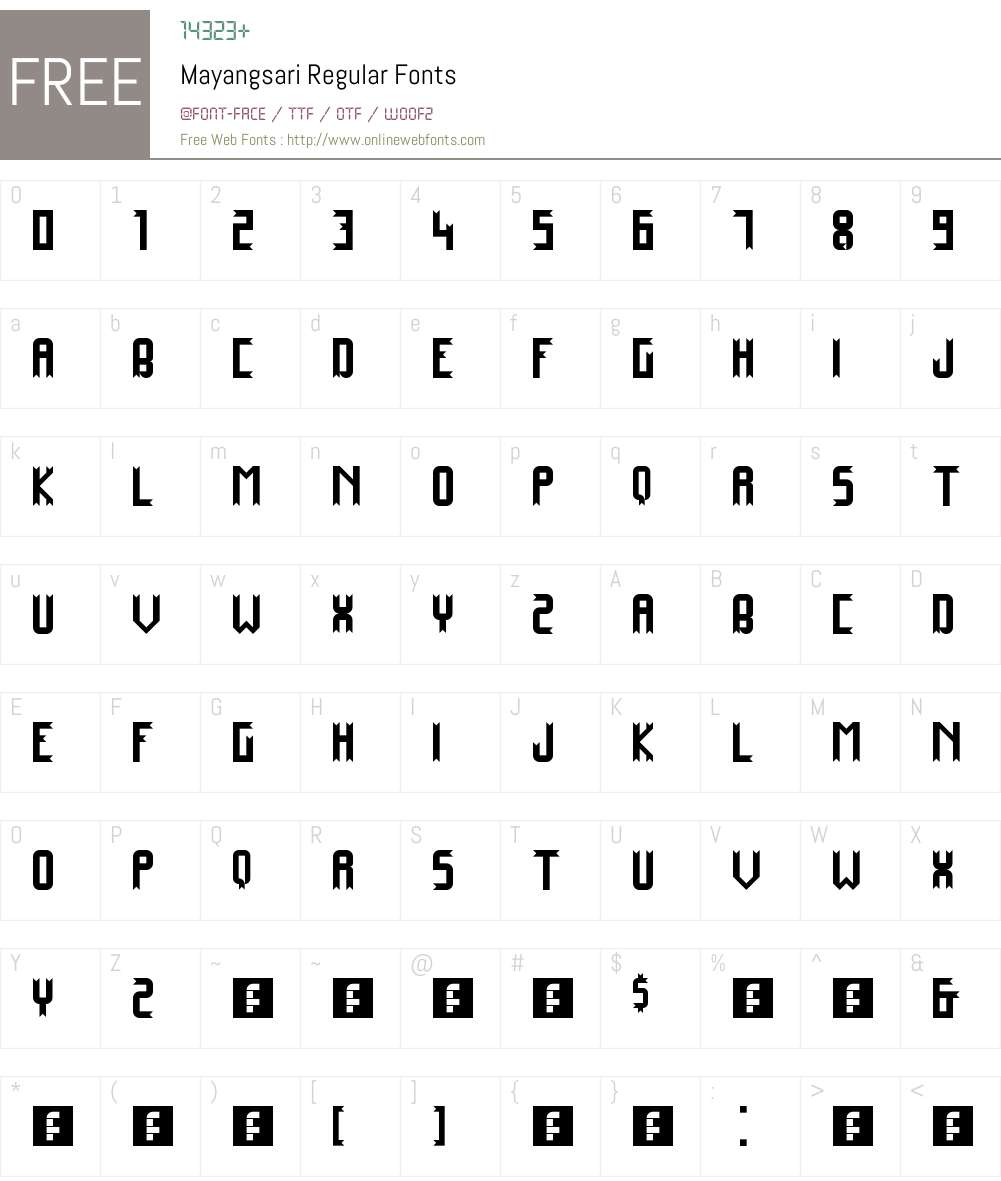 Mayangsari Font Screenshots