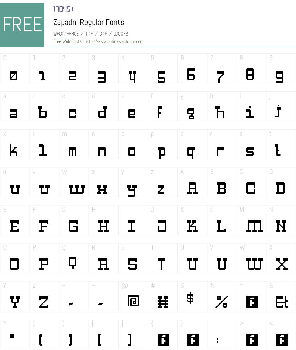 Zapadni Font Screenshots