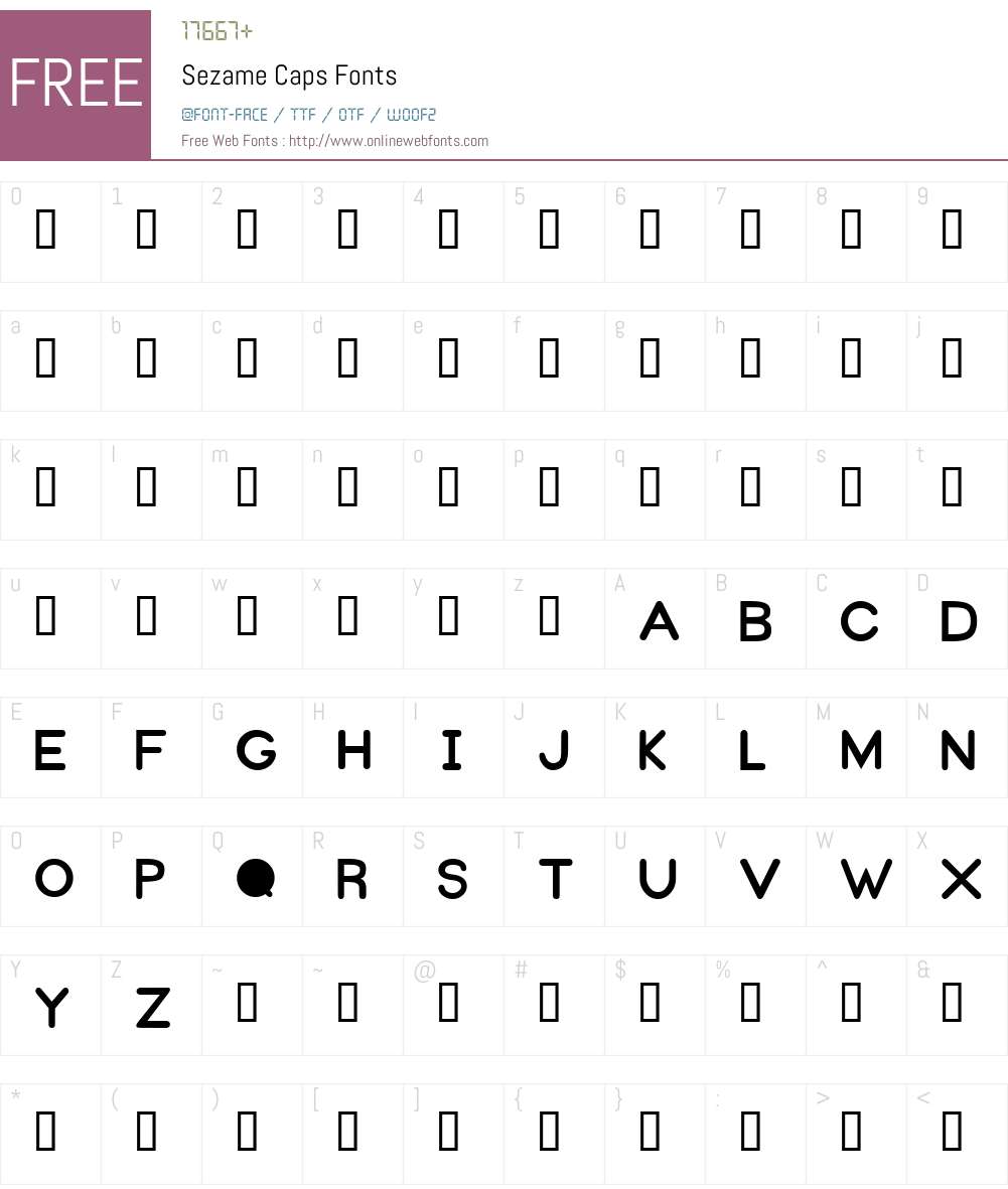 Sezame Font Screenshots