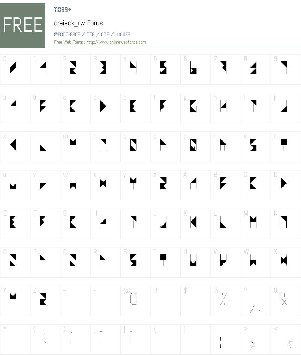 dreieck_rw Font Screenshots